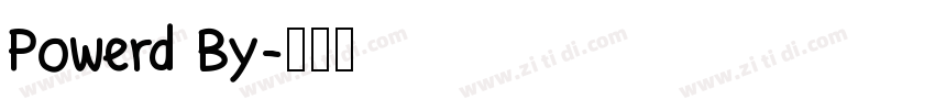 Powerd By字体转换